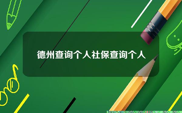 德州查询个人社保查询个人账户查询系统(德州市个人社保查询个人账户查询)