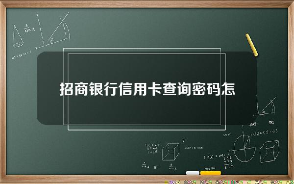 招商银行信用卡查询密码怎么修改(招商信用卡app怎么修改支付密码)