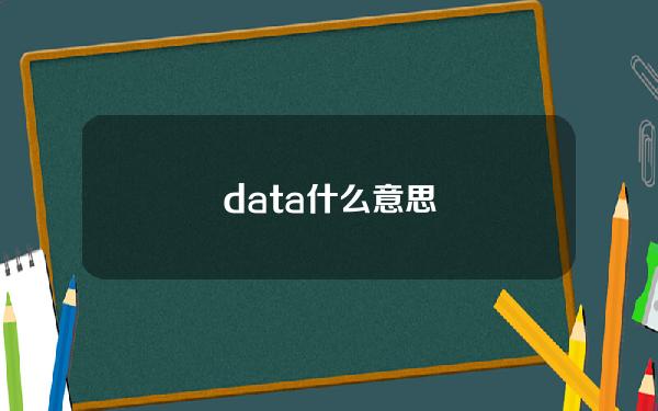 data什么意思